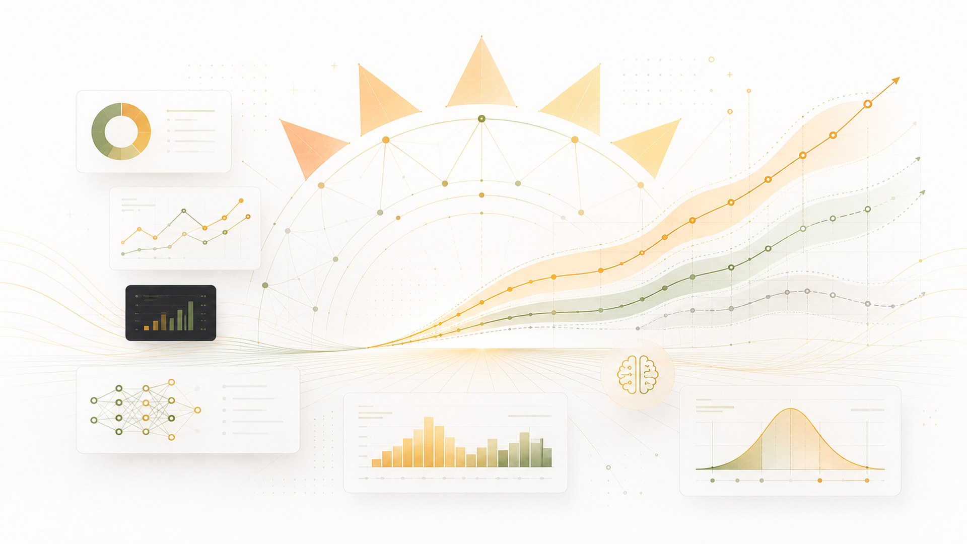 Representación de modelos predictivos, simulaciones y escenarios financieros